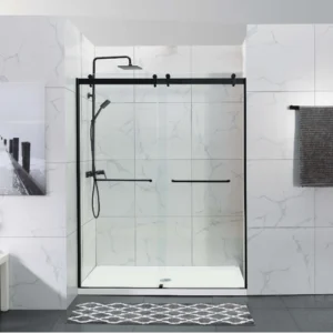 Frameless Double Sliding Door Australian Standard 10mm Tempered Toughen Glass By-Pass Shower Screen